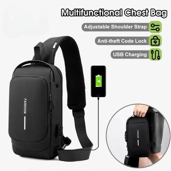 Men's Anti-Theft Sling Bag - Sport & Travel