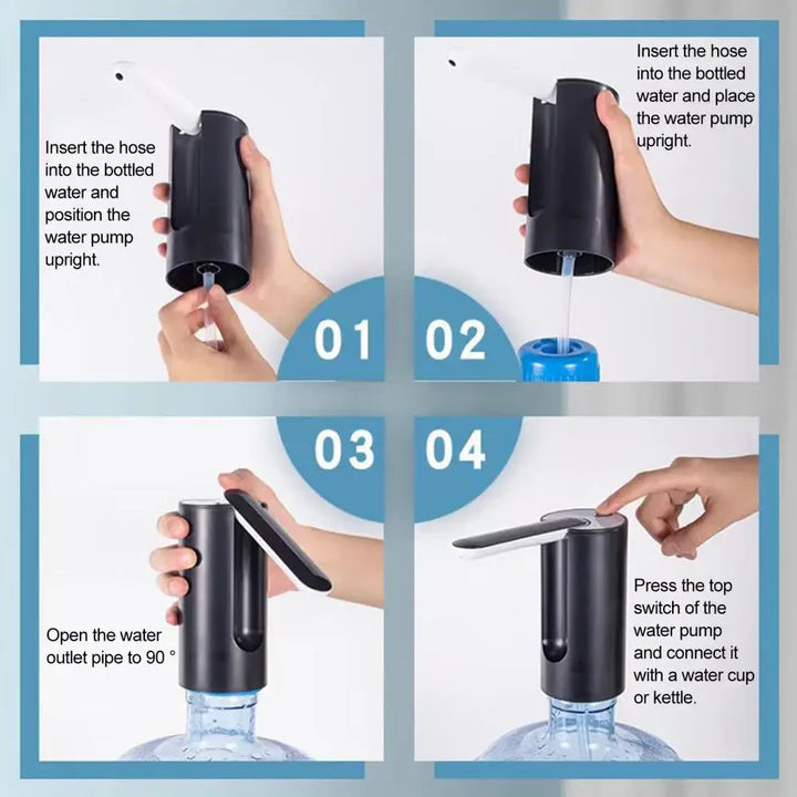 Water Bottle Pump, USB Charging Automatic Drinking Water Pump
