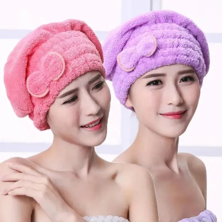 Microfibre Quick Hair Drying Cap (Pack Of 2 )