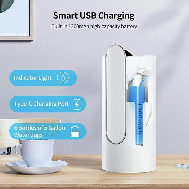 Water Bottle Pump, USB Charging Automatic Drinking Water Pump