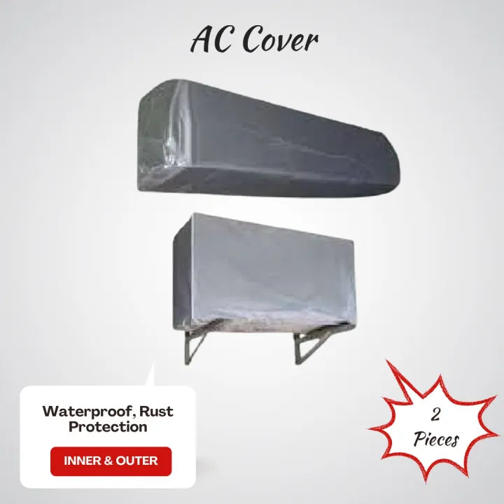 AC Cover 1.5 ton Waterproof and Dust Cover for Indoor & Outdoor (Pack of 2)