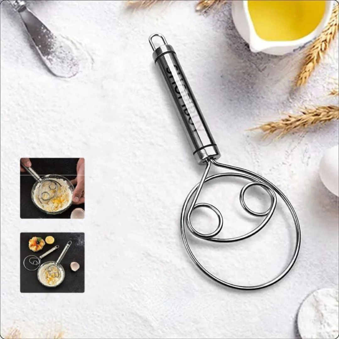 (Buy1 Get 1 Free) Stainless Steel Dough Mixer with Hanging Hole