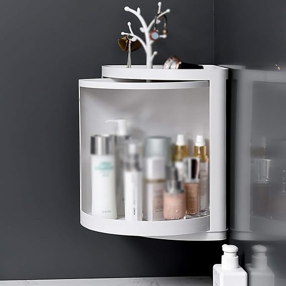 Maximize Space Efficiency with Our Double Decker Rotatable Corner Storage Cabinet