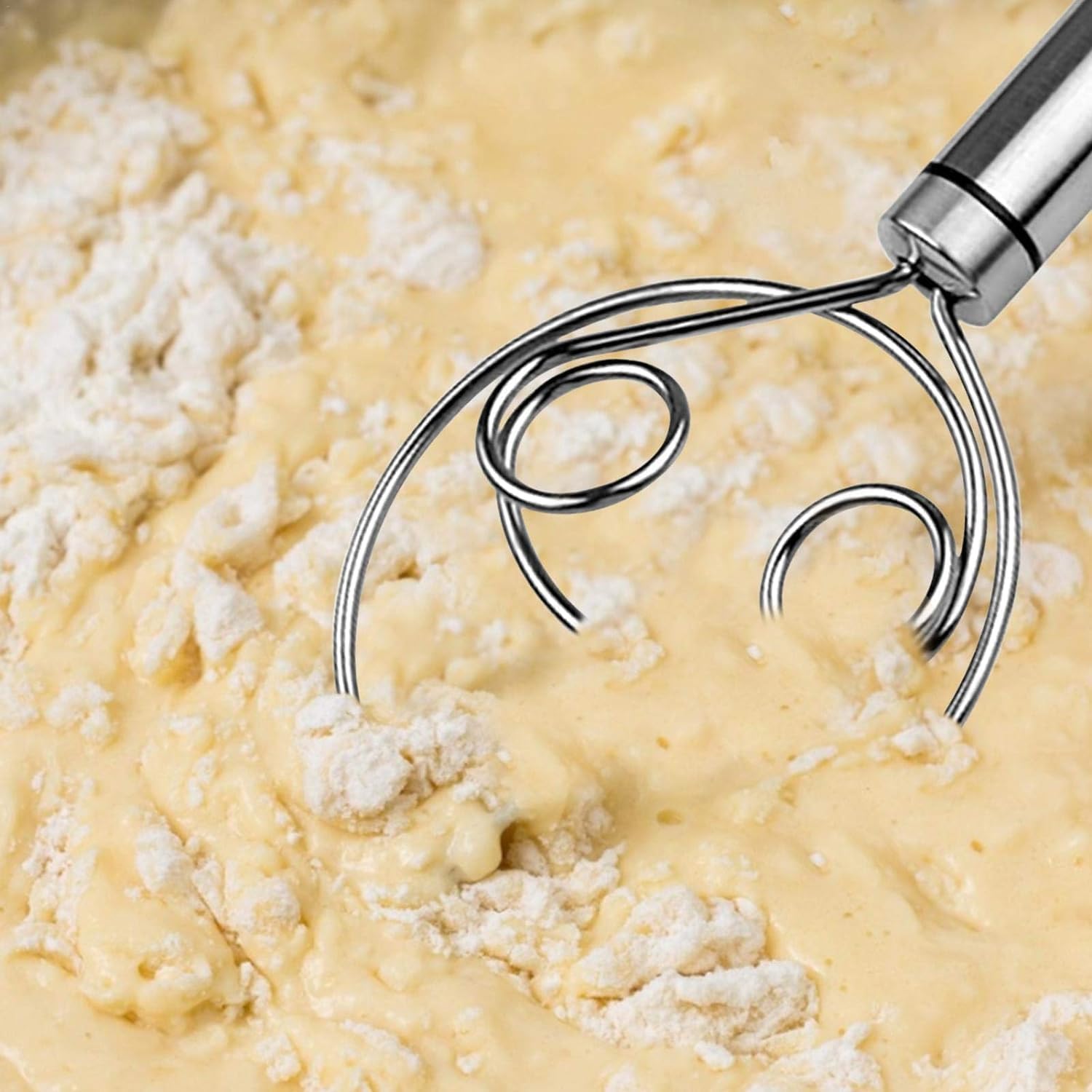 (Buy1 Get 1 Free) Stainless Steel Dough Mixer with Hanging Hole