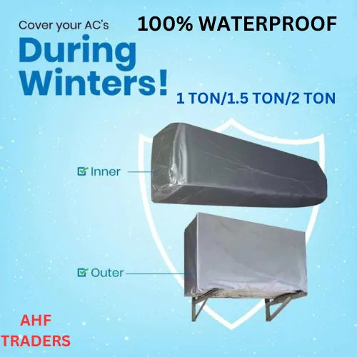 AC Cover 1.5 ton Waterproof and Dust Cover for Indoor & Outdoor (Pack of 2)