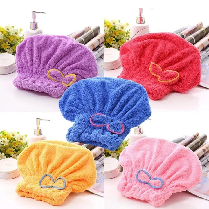 Microfibre Quick Hair Drying Cap (Pack Of 2 )