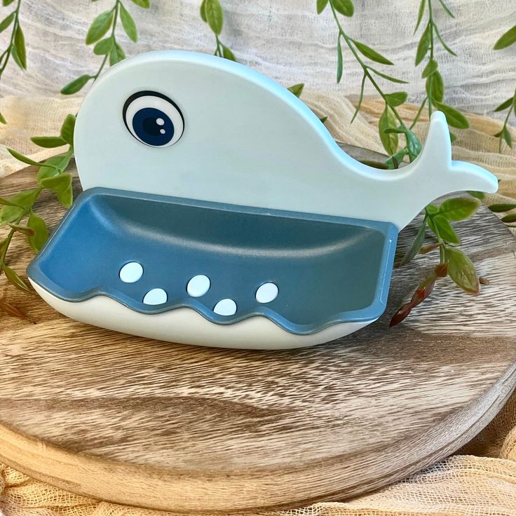 Whale Shaped Double Layer Soap Holder for Bathroom & Kitchen
