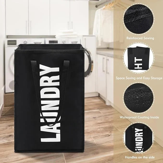 Foldable Laundry Basket Bag (Pack of 3)