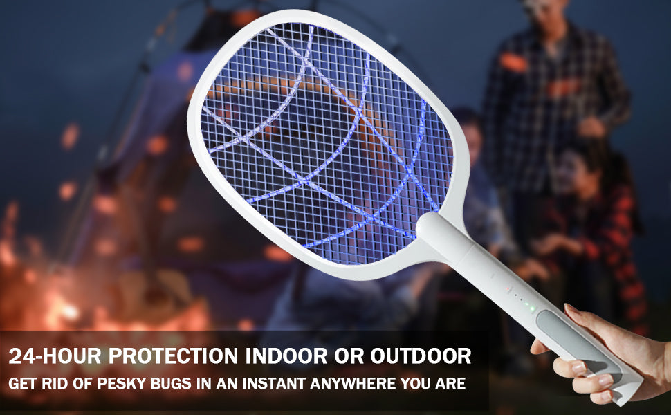 2-in-1 Rechargeable Insect Killer Racket & Lamp