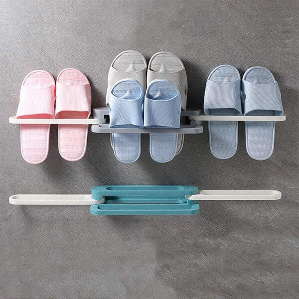 3 in 1 Foldable Slippers Plastic Shoes Hanger (Pack of 2)