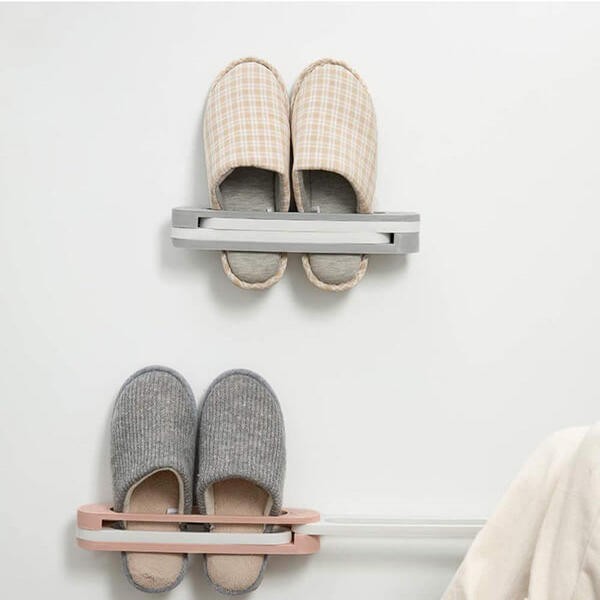 3 in 1 Foldable Slippers Plastic Shoes Hanger (Pack of 2)