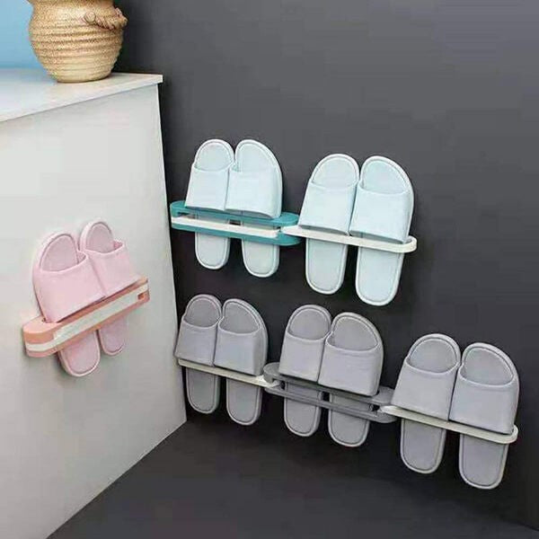 3 in 1 Foldable Slippers Plastic Shoes Hanger (Pack of 2)