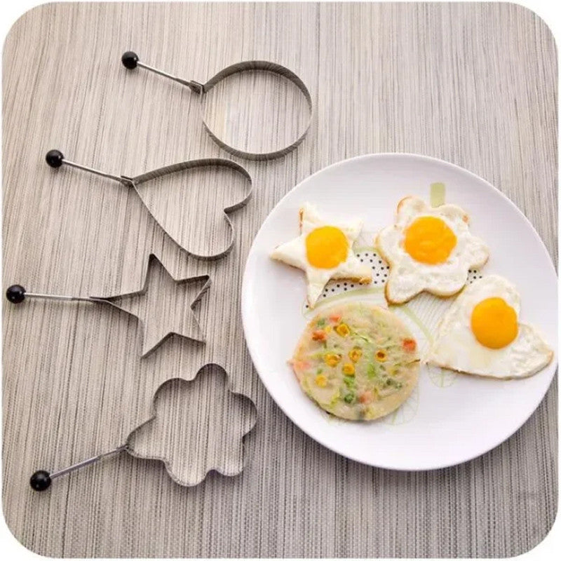 4 Pcs Stainless Steel Fried Egg Molds