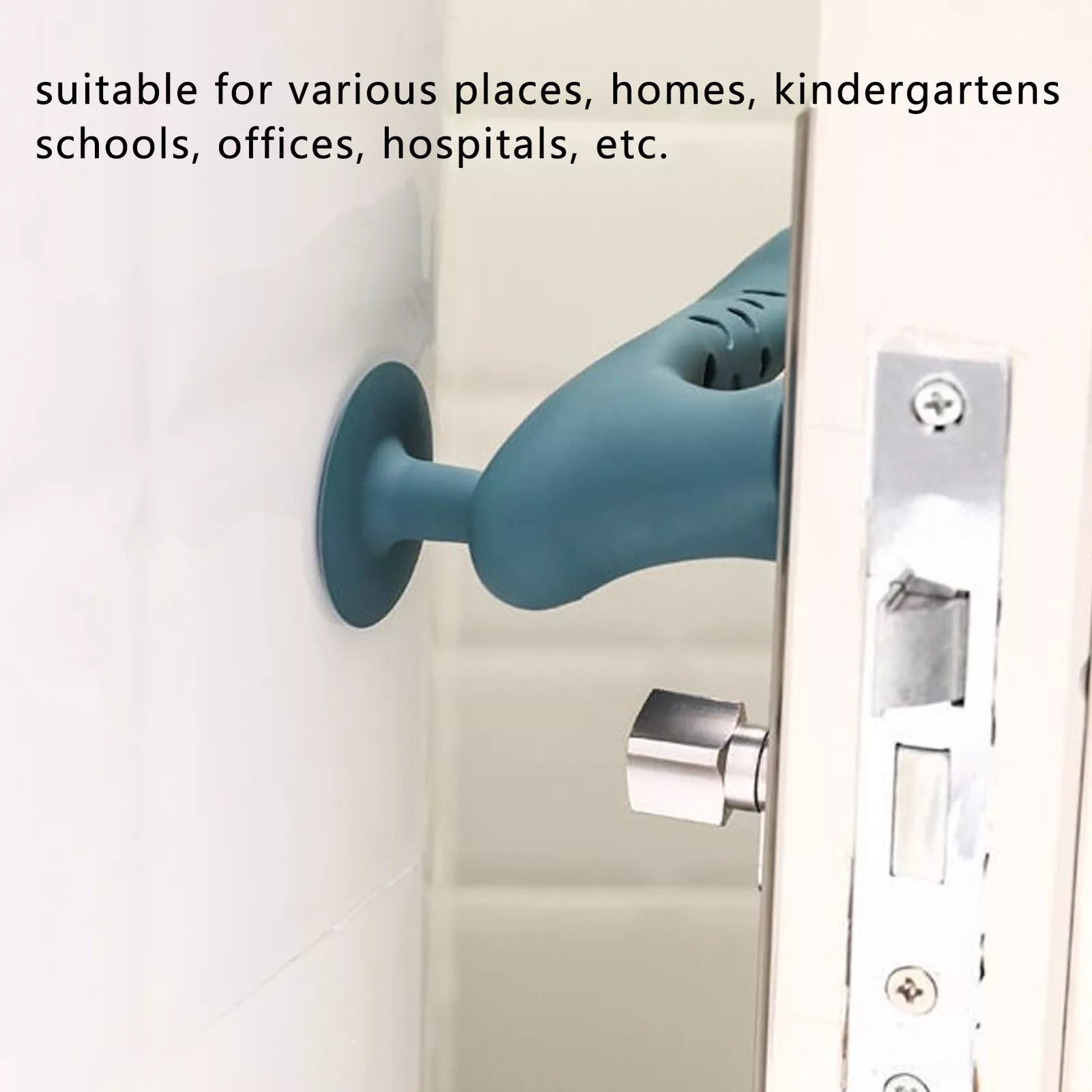 Silicone Room Door Handle Stop Guard Random Colour