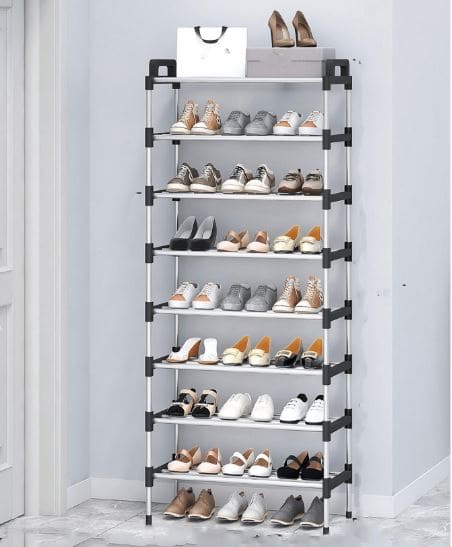 Stackable Tier Shoe Rack with Side Support – Indoor & Outdoor Free-Standing Storage