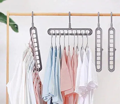 9 Hole Rotatable Hanger Space Saving Organizer (Pack of 6)